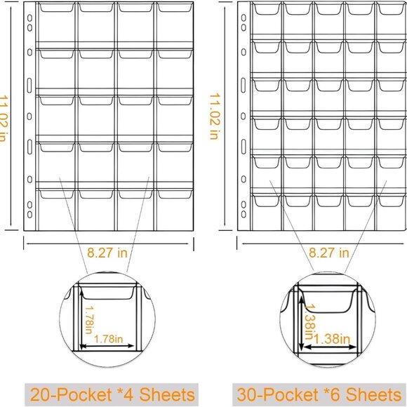 Coin Collection Book Holder for Collectors,428 Pockets Coin Collection Supplies - Picture 3 of 6